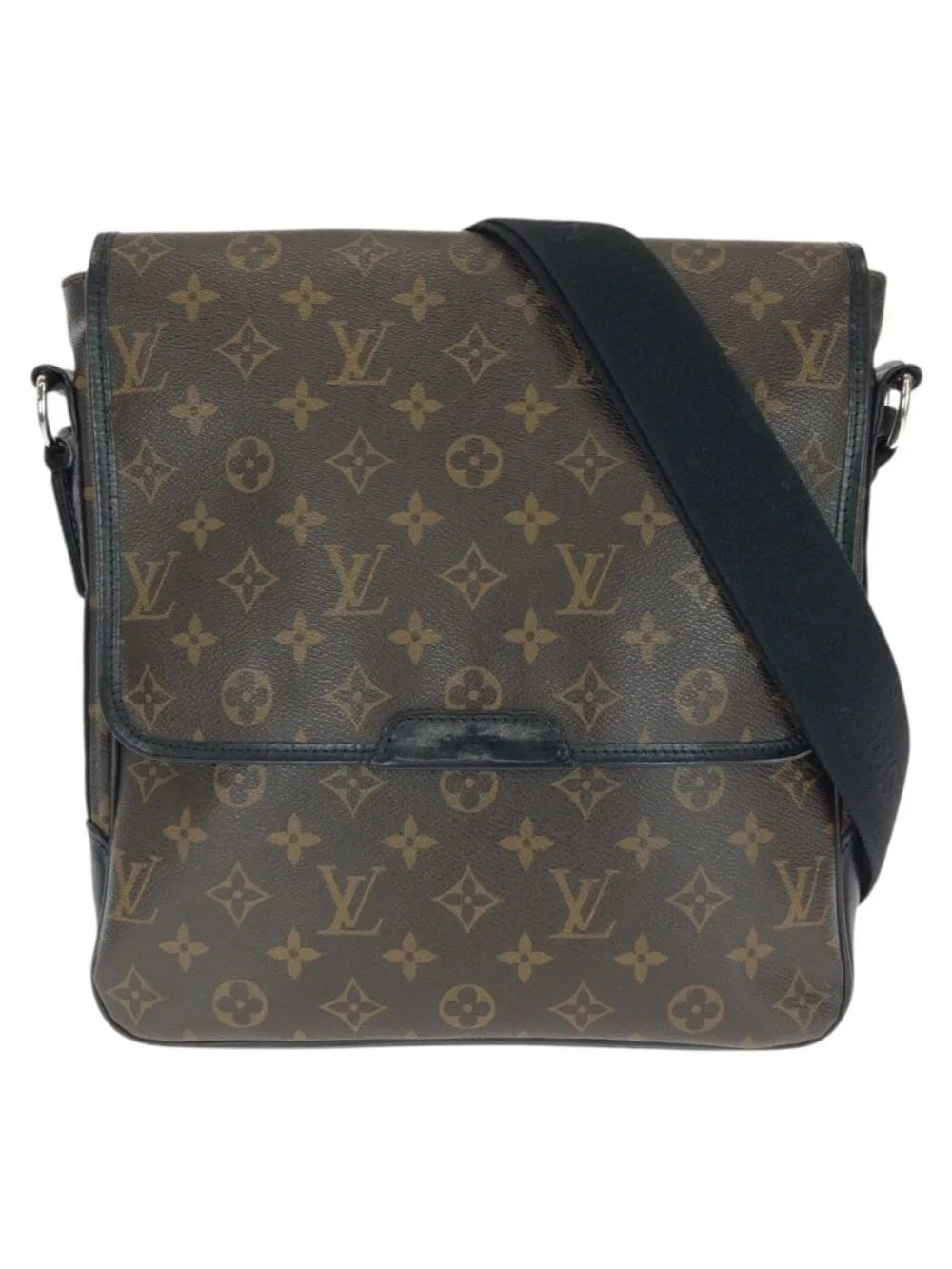 Louis Vuitton Monogram Macassar Bus MM Brown Dark Silver Shoulder